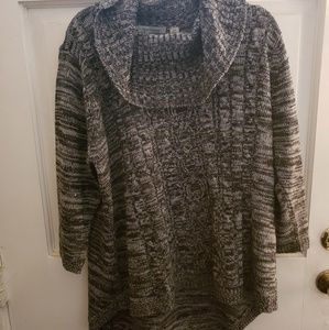 Grey cowl neck sweater